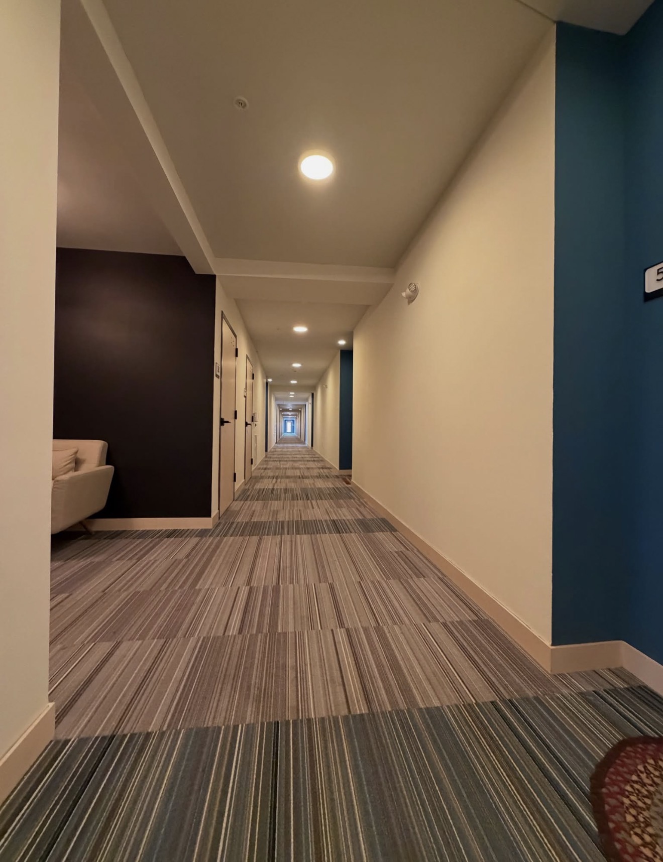 Commercial interior hallway painting
